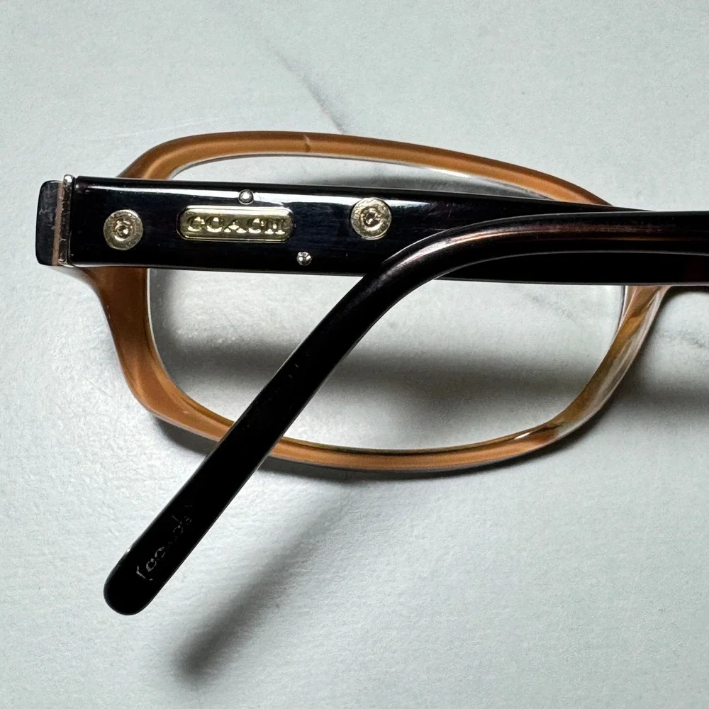 Coach Blossom 554 Tortoise Shell Eyeglass Frames Signature C Pattern 135mm